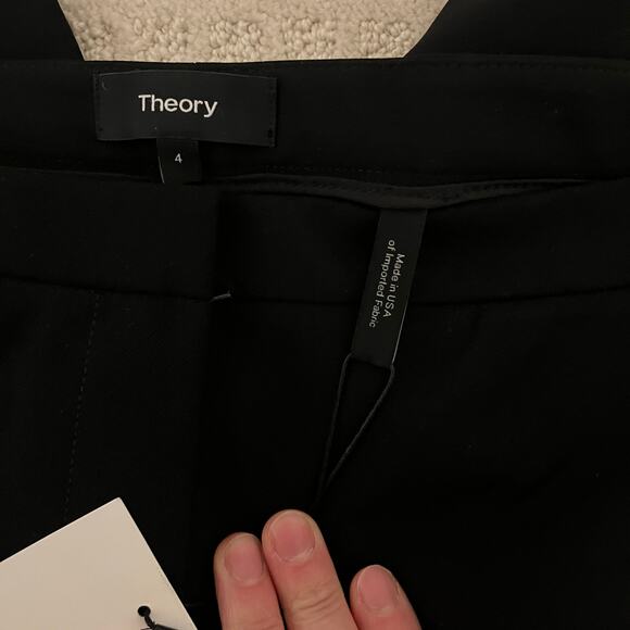 Theory Perform Tech Classic Crop Skinny Pants Black Size 4 - Picture 6 of 7
